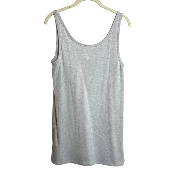 A New Day Womens Knit Tank Top Size XXL Shimmery Light Gray Layering Shell - Picture 3 of 5